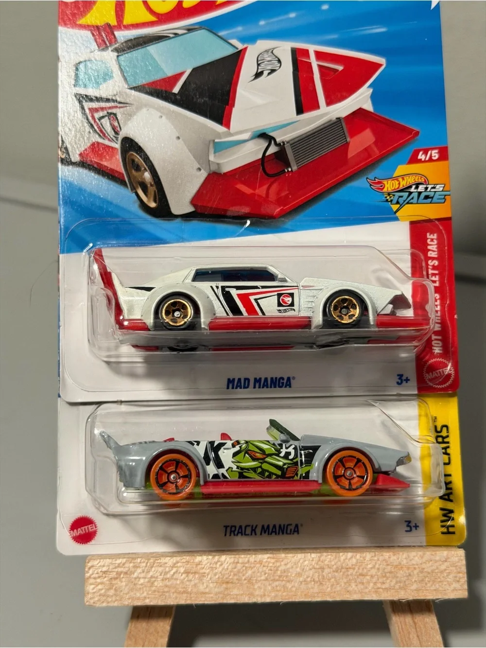 Hot Wheels Treasure Hunt Mad Manga & Track Manga Twin Pack - White & Silver